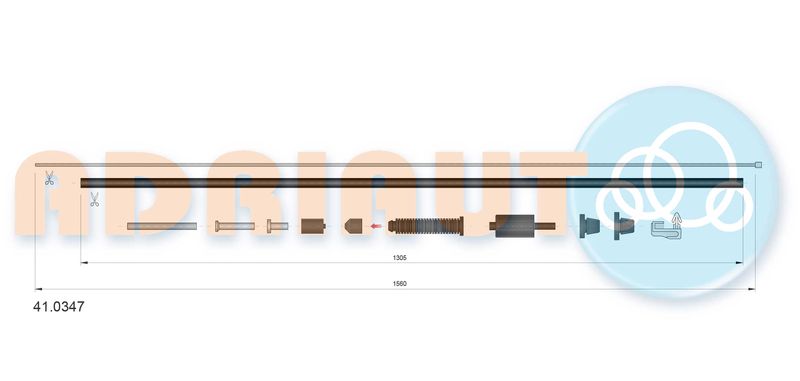 ADRIAUTO 41.0347 Accelerator Cable
