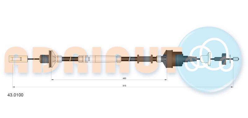 ADRIAUTO 43.0100 Cable Pull, clutch control