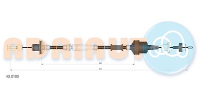 Cable Pull, clutch control ADRIAUTO 43.0100
