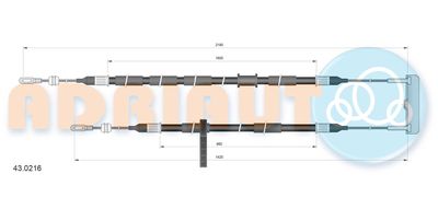 Cable Pull, parking brake ADRIAUTO 43.0216