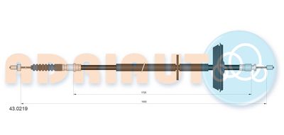 Cable Pull, parking brake ADRIAUTO 43.0219