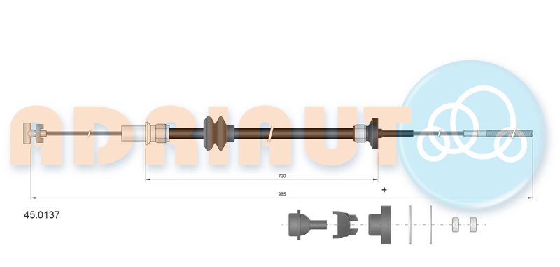 ADRIAUTO 45.0137 Cable Pull, clutch control