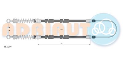 Cable Pull, parking brake ADRIAUTO 45.0205