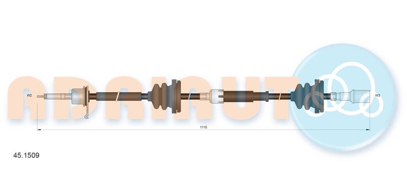 ADRIAUTO 45.1509 Speedometer Cable