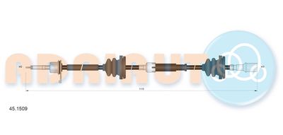 Speedometer Cable ADRIAUTO 45.1509