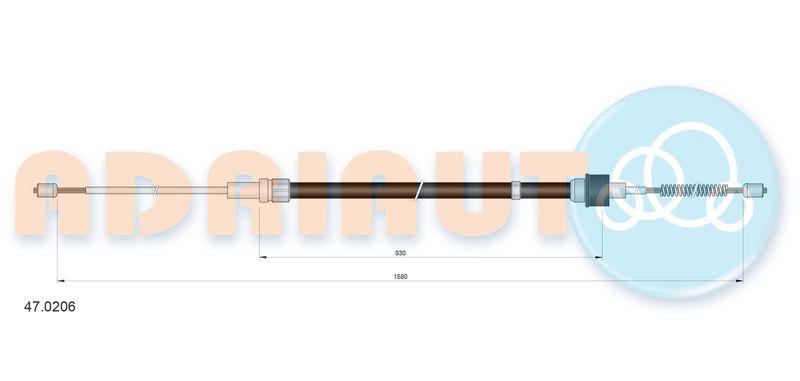 ADRIAUTO 47.0206 Cable Pull, parking brake