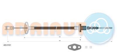 Cable Pull, clutch control ADRIAUTO 48.0101