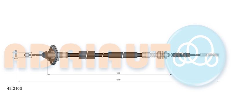 ADRIAUTO 48.0103 Cable Pull, clutch control