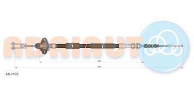 Cable Pull, clutch control ADRIAUTO 48.0103