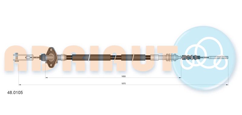 ADRIAUTO 48.0105 Cable Pull, clutch control