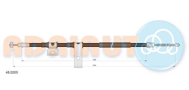 ADRIAUTO 48.0205 Cable Pull, parking brake