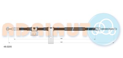 Cable Pull, parking brake ADRIAUTO 48.0205