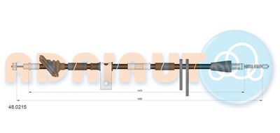 Cable Pull, parking brake ADRIAUTO 48.0215
