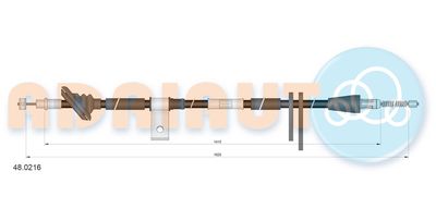 Cable Pull, parking brake ADRIAUTO 48.0216
