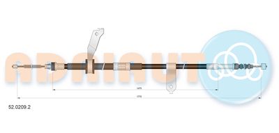 Cable Pull, parking brake ADRIAUTO 52.0209.2