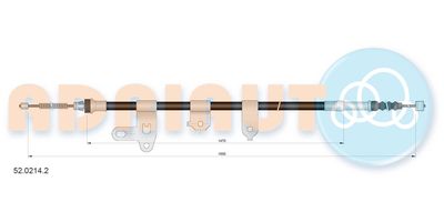 Cable Pull, parking brake ADRIAUTO 52.0214.2