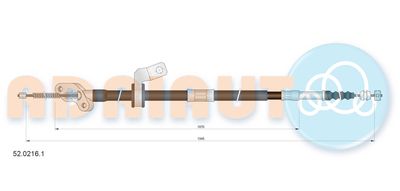Cable Pull, parking brake ADRIAUTO 52.0216.1