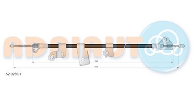 Cable Pull, parking brake ADRIAUTO 52.0255.1