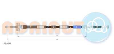 Cable Pull, parking brake ADRIAUTO 52.0255