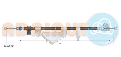 Cable Pull, parking brake ADRIAUTO 52.0258.2