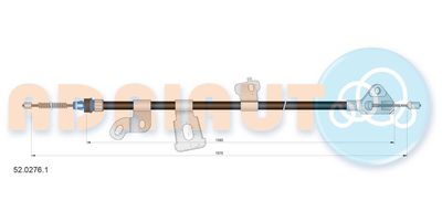 Cable Pull, parking brake ADRIAUTO 52.0276.1