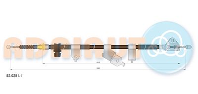 Cable Pull, parking brake ADRIAUTO 52.0281.1