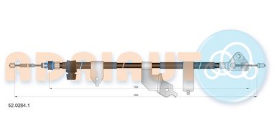 Cable Pull, parking brake ADRIAUTO 52.0284.1