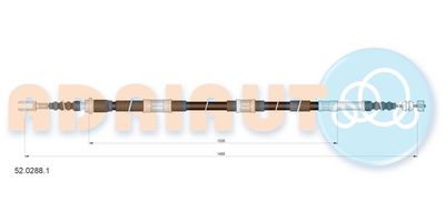 Cable Pull, parking brake ADRIAUTO 52.0288.1