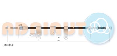 Cable Pull, parking brake ADRIAUTO 52.0291.1