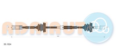 Speedometer Cable ADRIAUTO 55.1524