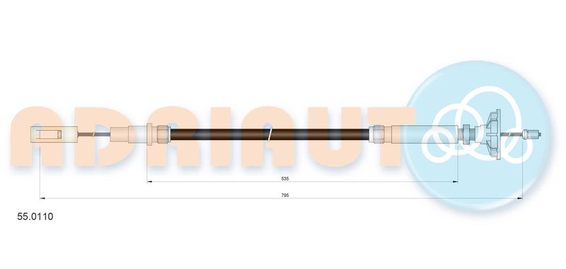 ADRIAUTO 55.0110 Cable Pull, clutch control