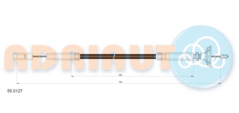 ADRIAUTO 55.0127 Cable Pull, clutch control