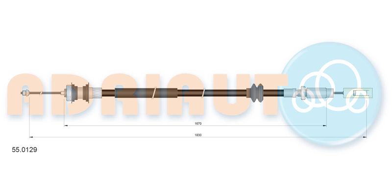 ADRIAUTO 55.0129 Cable Pull, clutch control
