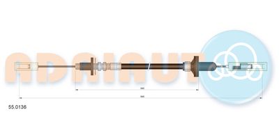 Cable Pull, clutch control ADRIAUTO 55.0136