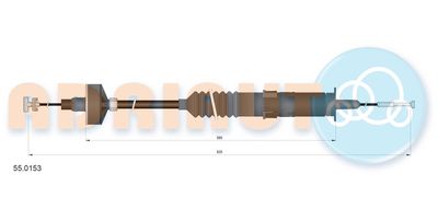Cable Pull, clutch control ADRIAUTO 55.0153