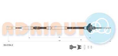 Cable Pull, clutch control ADRIAUTO 55.0154.2