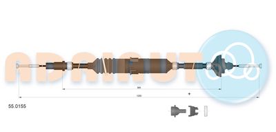 Cable Pull, clutch control ADRIAUTO 55.0155