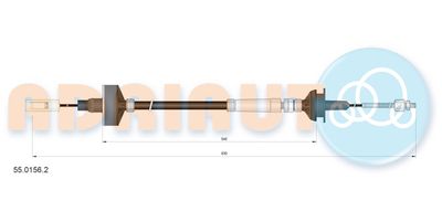 Cable Pull, clutch control ADRIAUTO 55.0156.2
