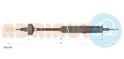 Cable Pull, clutch control ADRIAUTO 55.0156