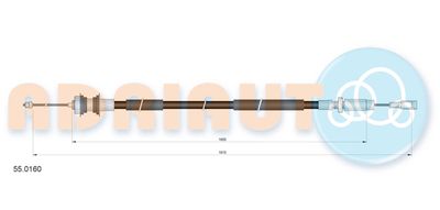 Cable Pull, clutch control ADRIAUTO 55.0160