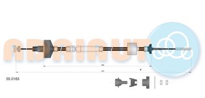 Cable Pull, clutch control ADRIAUTO 55.0163
