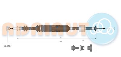 Cable Pull, clutch control ADRIAUTO 55.0167