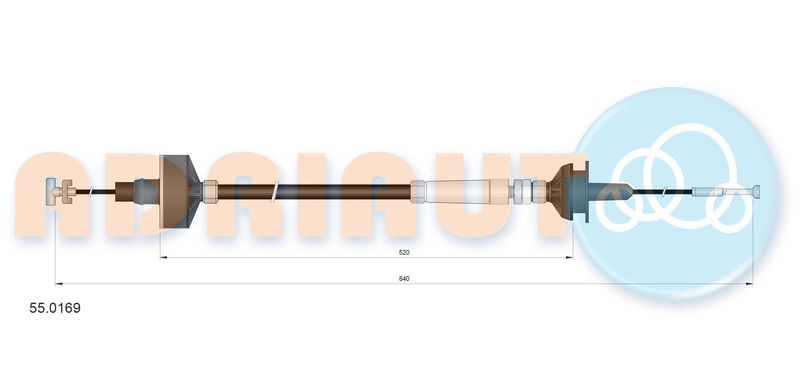 ADRIAUTO 55.0169 Cable Pull, clutch control