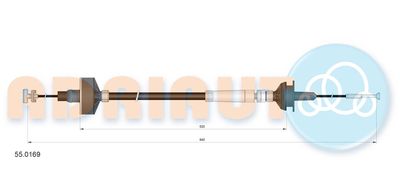 Cable Pull, clutch control ADRIAUTO 55.0169