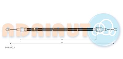 Cable Pull, parking brake ADRIAUTO 55.0200.1