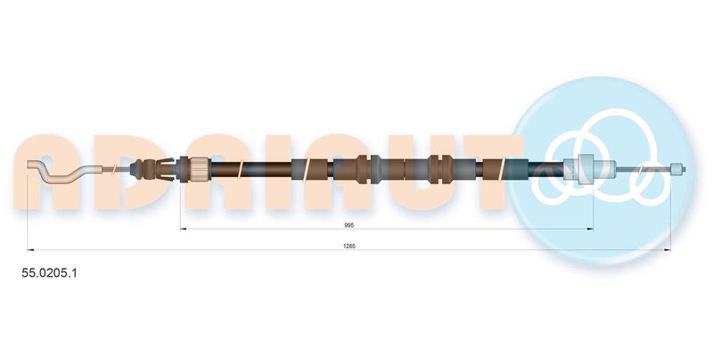 ADRIAUTO 55.0205.1 Cable Pull, parking brake