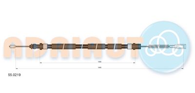 Cable Pull, parking brake ADRIAUTO 55.0219