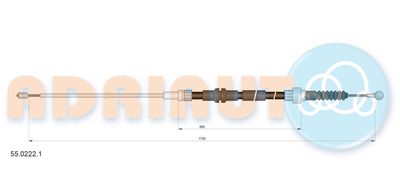 Cable Pull, parking brake ADRIAUTO 55.0222.1