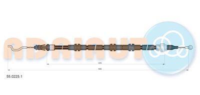 Cable Pull, parking brake ADRIAUTO 55.0225.1