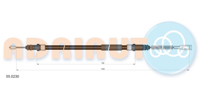 ADRIAUTO 55.0230 Cable Pull, parking brake